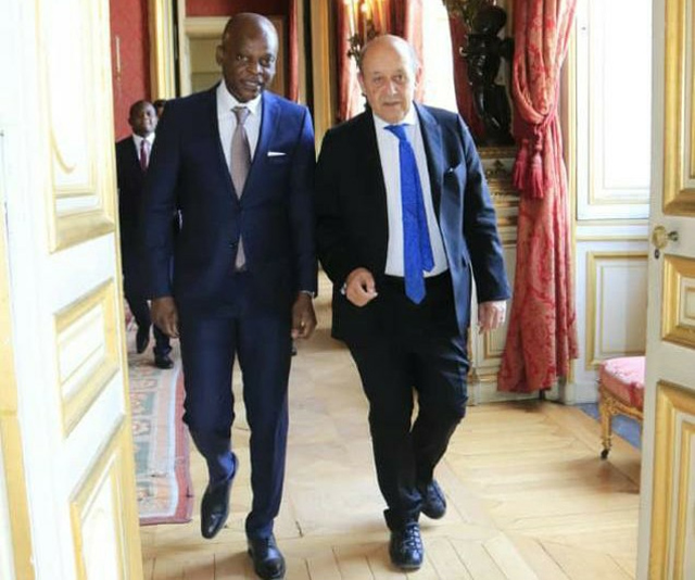 Les ministres des Affaires étrangères, Robert Dussey du Togo et Jean-Yves Le Drian de France, face à la question du terrorisme et à la présidentielle de 2020.