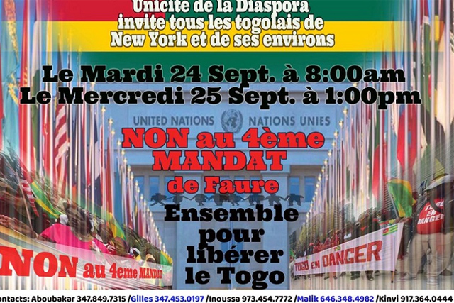 Les Togolais de New York disent « NON » au 4e mandat de Faure Gnassingbé