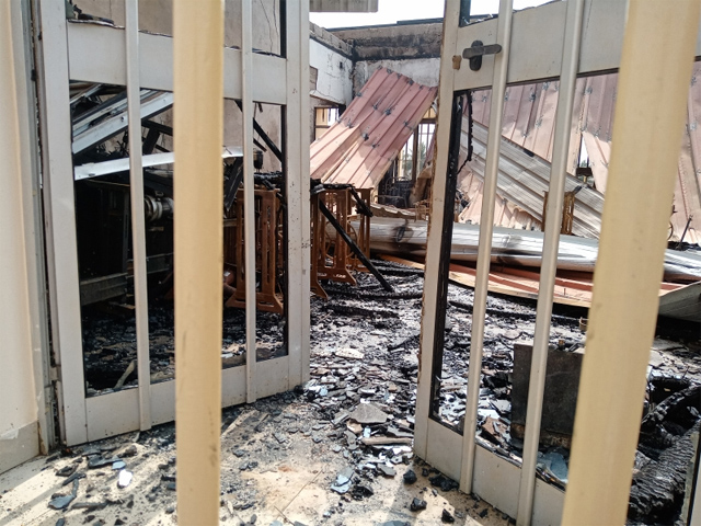 D&rsquo;importants dégâts matériels enregistrés ce dimanche après un incendie à la Maison des Jeunes d&rsquo;Amadahomé