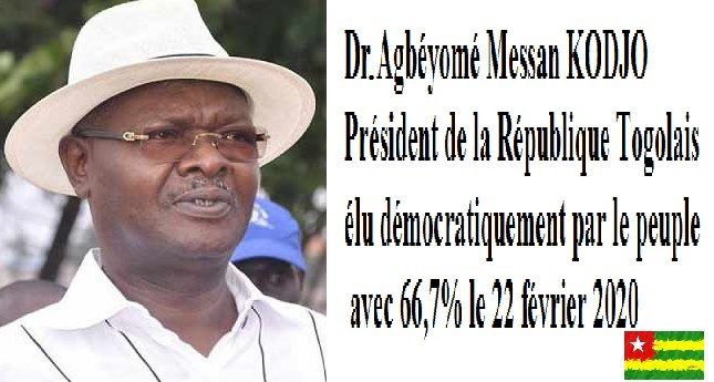 TOGO : Agbéyomé Messan KODJO est le Président de la République élu le 22 février 2020
