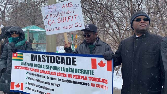 La diaspora togolaise à l&rsquo;assaut de l&rsquo;ambassade du Togo au Canada