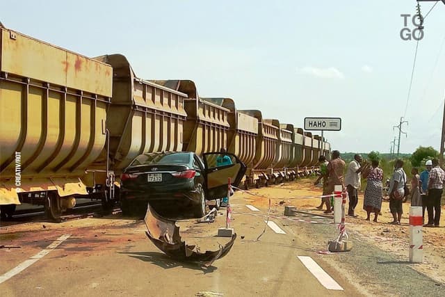 Togo : collision entre une voiture et un wagon à Hahotoé ce matin