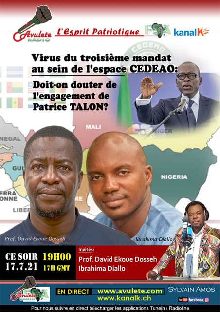 Fenêtre sur l&rsquo;Afrique du 17 juillet 2021 sur radio Kanal K et Avulete en Suisse