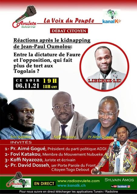 Fenêtre Sur l&rsquo;Afrique du 06 novembre 2021 :Réactions après le Kidnapping de Jean-Paul Oumolou