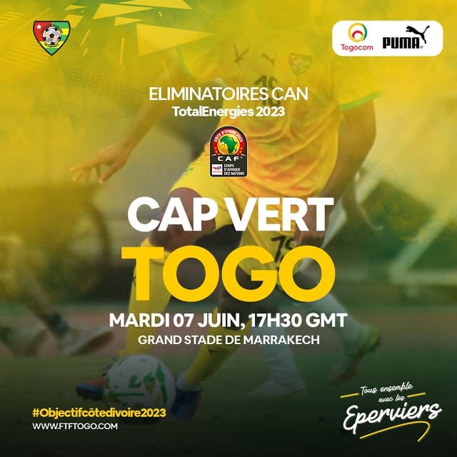Elim CAN 2023 : des modifications apportées au match Togo-Cap Vert