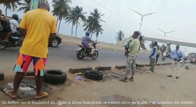 TOGO/Incivisme : Les trottoirs du boulevard du Mono, un urinoir à ciel ouvert