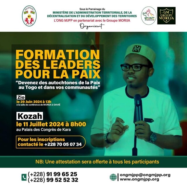 TOGO : Formation des Leaders pour la Paix à Kara avec la Présence de Johaness MAKOUVIA