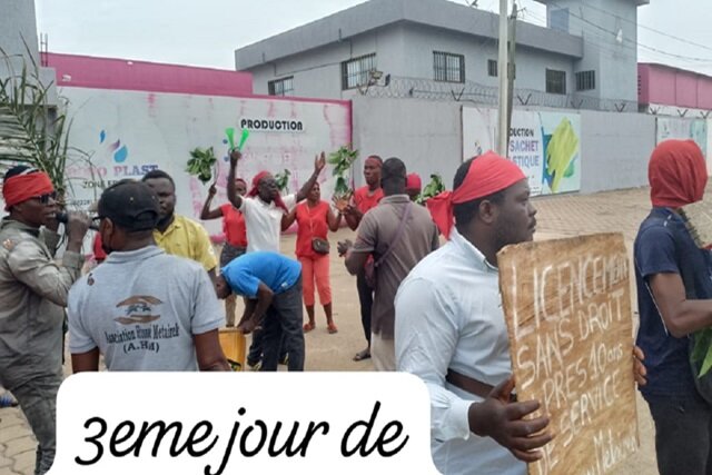 Togo : Manifestations des employés de Dodo Plast ce matin à Lomé 
