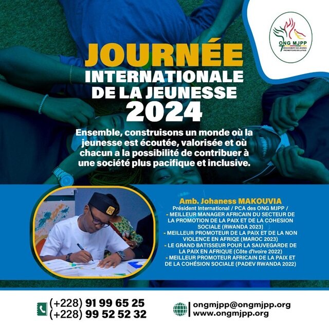Journée Internationale de la Jeunesse : Johaness MAKOUVIA s’adresse aux jeunes du Monde 