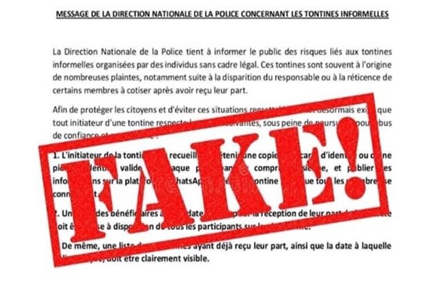 Togo/alerte de la police sur les tontines informelles : du fakenews orchestré par des individus malveillants sur les réseaux sociaux