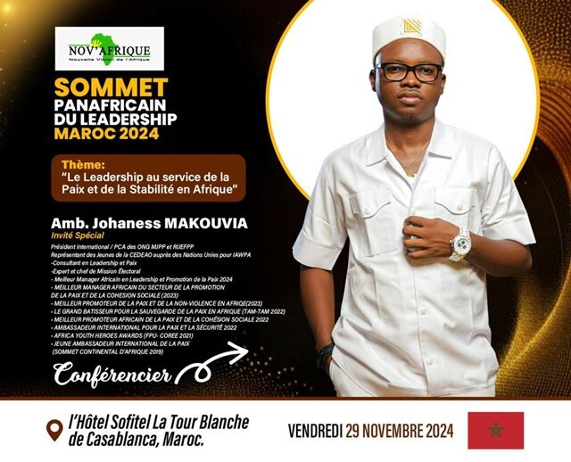 Sommet Panafricain de Leadership au Maroc : Amb Johaness MAKOUVIA Conférencier Principal
