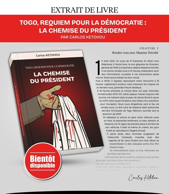 « Togo, Requiem pour la Démocratie : La Chemise du Président », un livre de Carlos Ketohou