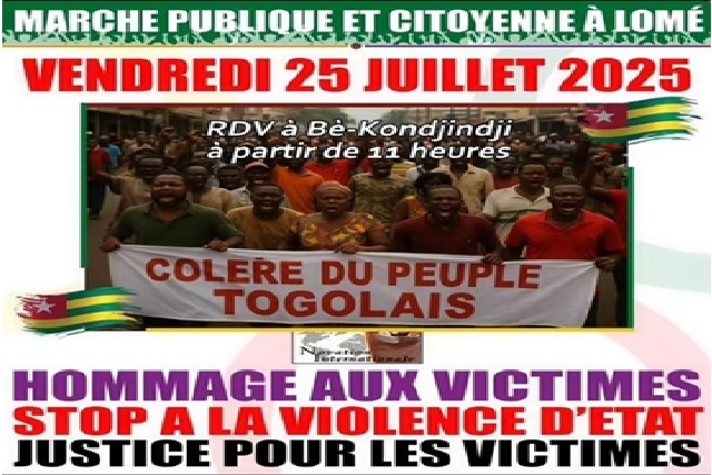Togo : Le MAN soutient la Marche du 25 juillet et interpelle la France